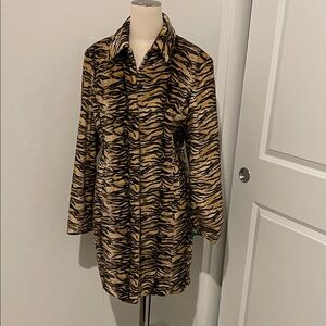 Guess Animal Print Faux Fur Jacket